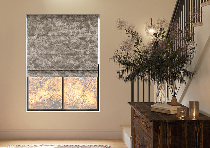Cyrus Crushed Velvet, Latte - Twist&Fit Roman Blind - Image 3